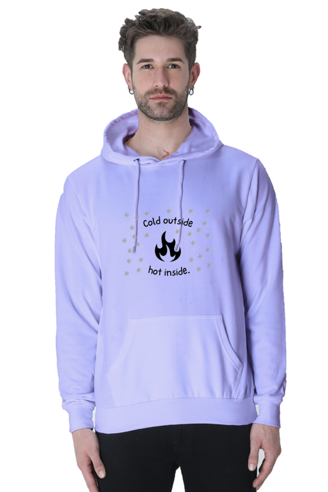 Cold Outside hot inside Lighter Shade Hoddie Sweatshirt for Men