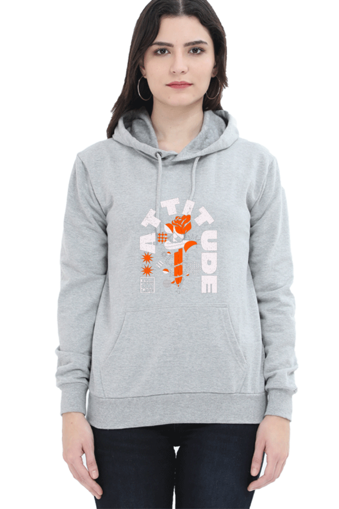Attitude Women Hoodie Sweatshirt