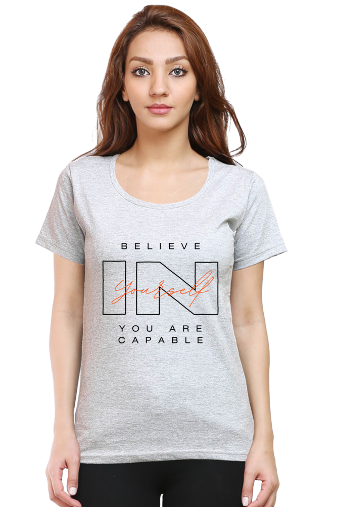 Believe In Yourself Light Shade Modern Essential Women's Tee