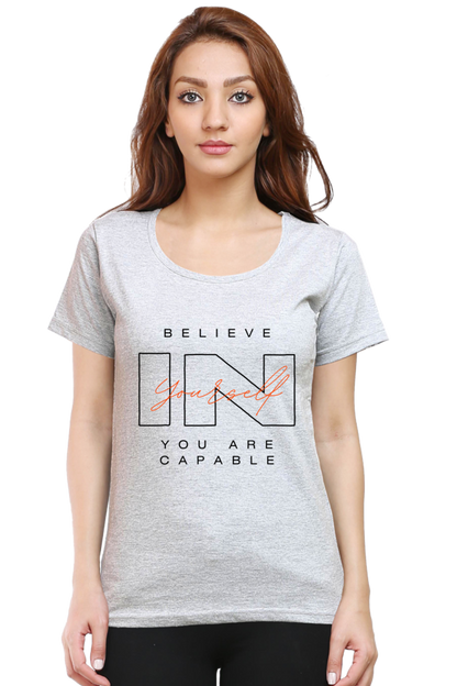 Believe In Yourself Light Shade Modern Essential Women's Tee