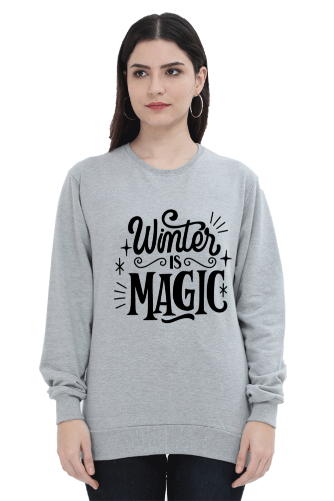 Winter is Magic Lighter Shade Sweatshirt for Women