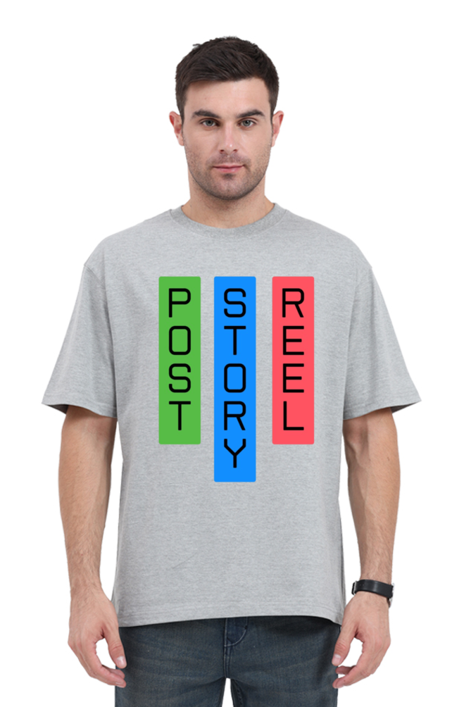 Post Story Reel Unisex Round Neck T-shirt