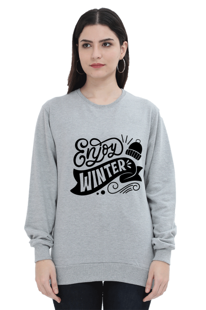 Enjoy Winter Lighter Shade Sweatshirt for Women