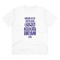 Snuggle Spot Men's PC Cotton Bengali Designs Printed T Shirt (Color: White, Thread Count: 180GSM)