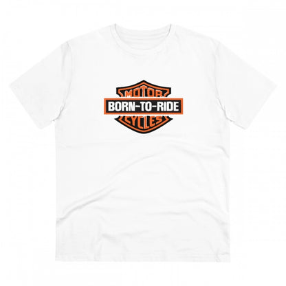 Snuggle Spot Men's PC Cotton Bike Ride Design Printed T Shirt (Color: White, Thread Count: 180GSM)