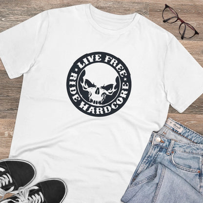 Snuggle Spot Men's PC Cotton Bike Ride Design Printed T Shirt (Color: White, Thread Count: 180GSM)