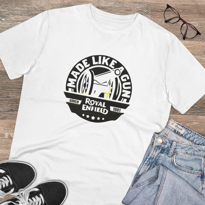 Snuggle Spot Men's PC Cotton Bike Ride Design Printed T Shirt (Color: White, Thread Count: 180GSM)