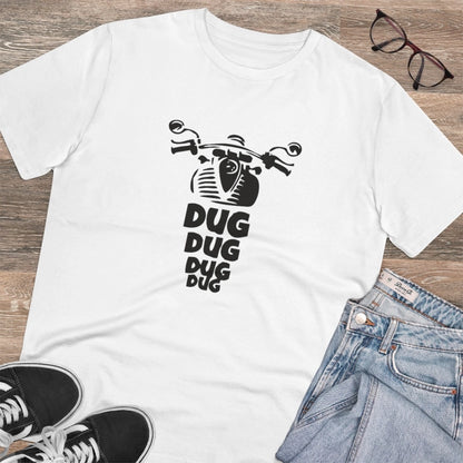 Snuggle Spot Men's PC Cotton Bike Ride Design Printed T Shirt (Color: White, Thread Count: 180GSM)