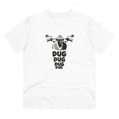 Snuggle Spot Men's PC Cotton Bike Ride Design Printed T Shirt (Color: White, Thread Count: 180GSM)