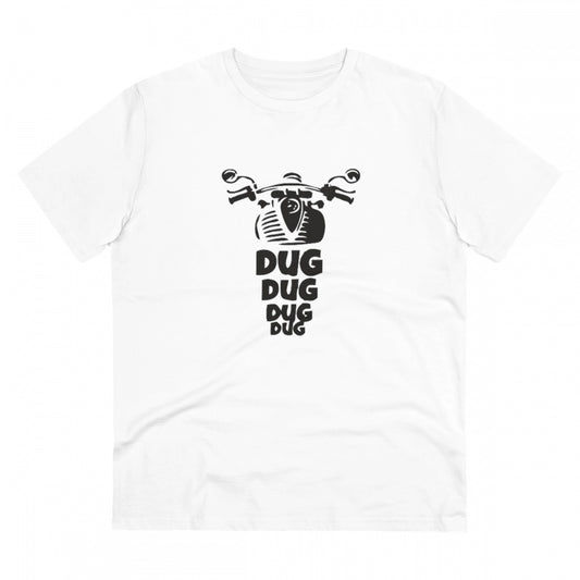 Snuggle Spot Men's PC Cotton Bike Ride Design Printed T Shirt (Color: White, Thread Count: 180GSM)