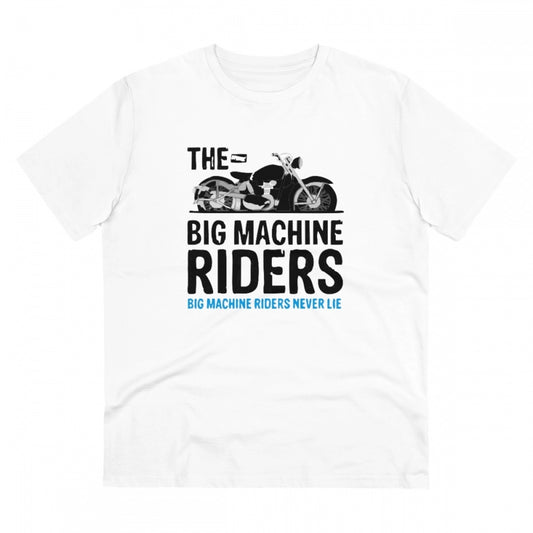 Snuggle Spot Men's PC Cotton Bike Ride Design Printed T Shirt (Color: White, Thread Count: 180GSM)