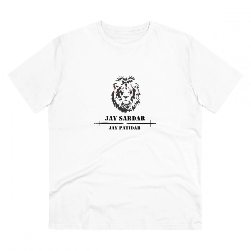 Snuggle Spot Men's PC Cotton Jay Sardar Printed T Shirt (Color: White, Thread Count: 180GSM)