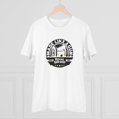 Snuggle Spot Men's PC Cotton Bike Ride Design Printed T Shirt (Color: White, Thread Count: 180GSM)