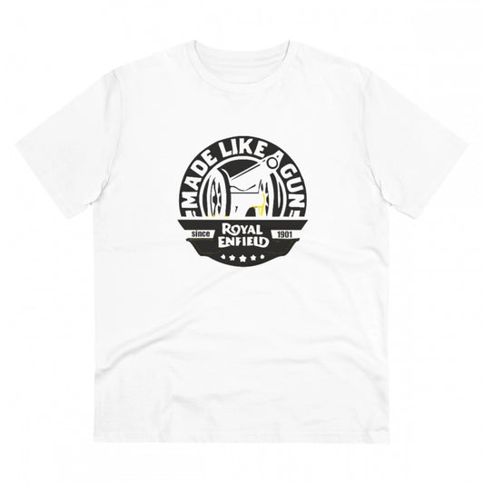 Snuggle Spot Men's PC Cotton Bike Ride Design Printed T Shirt (Color: White, Thread Count: 180GSM)