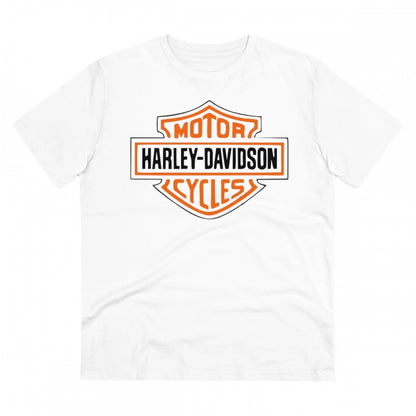 Snuggle Spot Men's PC Cotton Bike Ride Design Printed T Shirt (Color: White, Thread Count: 180GSM)