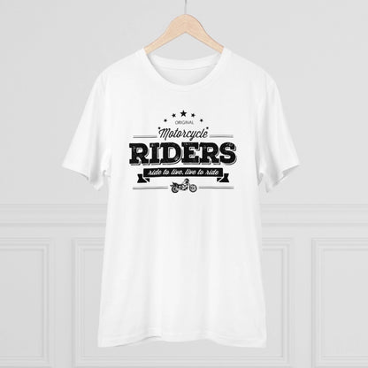Snuggle Spot Men's PC Cotton Bike Ride Design Printed T Shirt (Color: White, Thread Count: 180GSM)