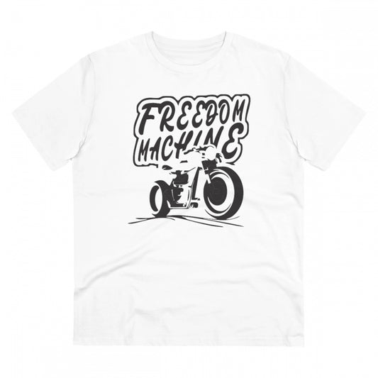 Snuggle Spot Men's PC Cotton Bike Ride Design Printed T Shirt (Color: White, Thread Count: 180GSM)