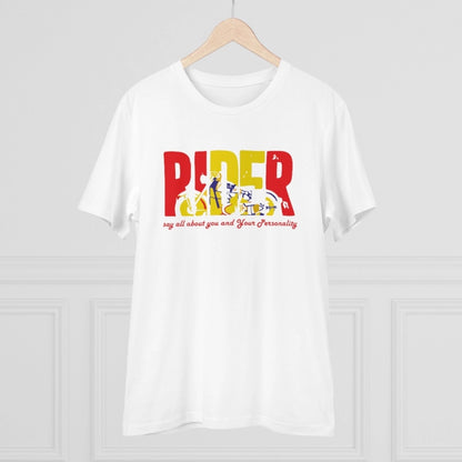 Snuggle Spot Men's PC Cotton Bike Ride Design Printed T Shirt (Color: White, Thread Count: 180GSM)