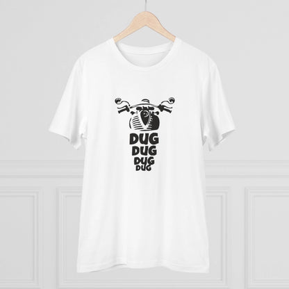 Snuggle Spot Men's PC Cotton Bike Ride Design Printed T Shirt (Color: White, Thread Count: 180GSM)