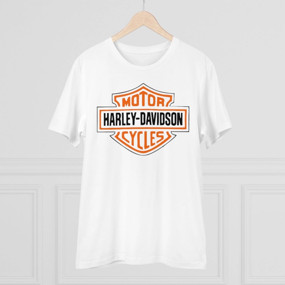 Snuggle Spot Men's PC Cotton Bike Ride Design Printed T Shirt (Color: White, Thread Count: 180GSM)