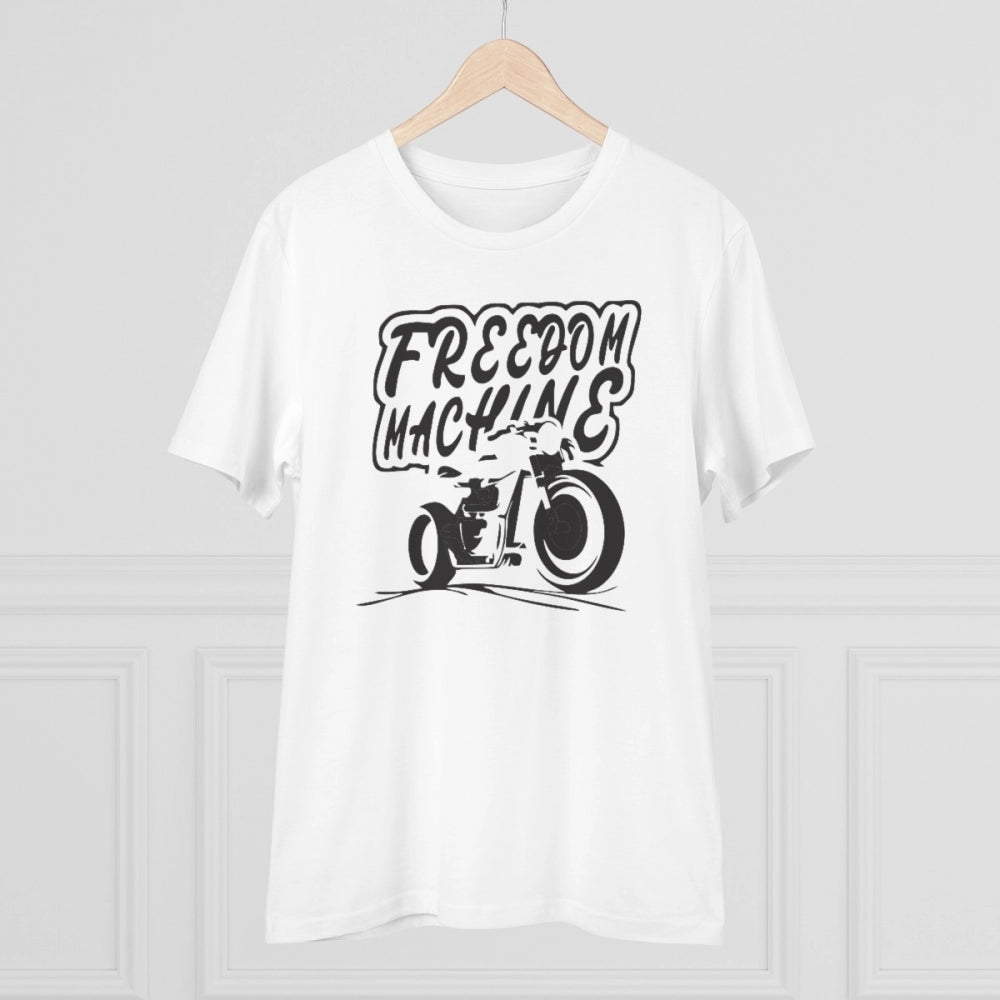 Snuggle Spot Men's PC Cotton Bike Ride Design Printed T Shirt (Color: White, Thread Count: 180GSM)