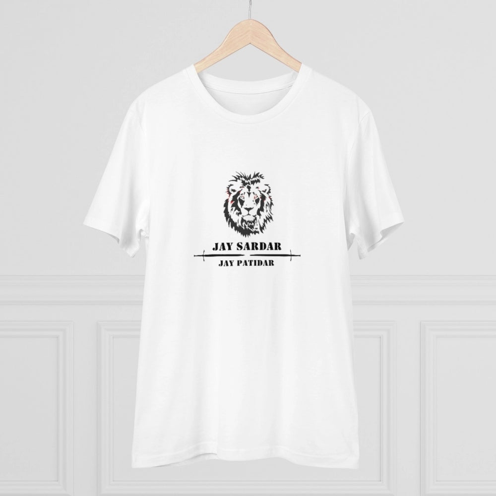Snuggle Spot Men's PC Cotton Jay Sardar Printed T Shirt (Color: White, Thread Count: 180GSM)