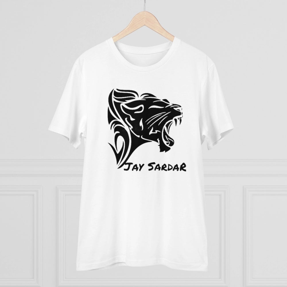 Snuggle Spot Men's PC Cotton Jay Sardar Printed T Shirt (Color: White, Thread Count: 180GSM)