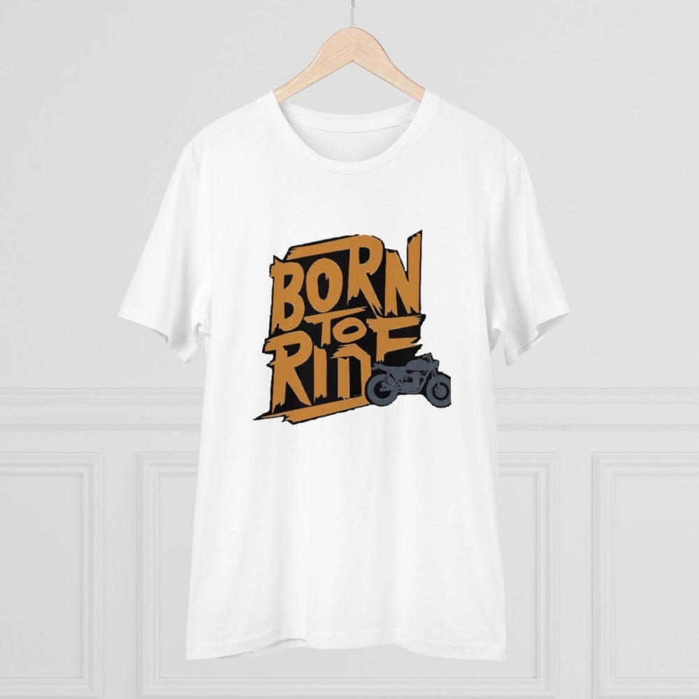 Snuggle Spot Men's PC Cotton Explore The Unseen Printed T Shirt (Color: White, Thread Count: 180GSM)