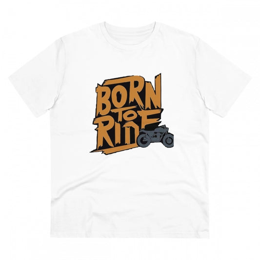 Snuggle Spot Men's PC Cotton Explore The Unseen Printed T Shirt (Color: White, Thread Count: 180GSM)