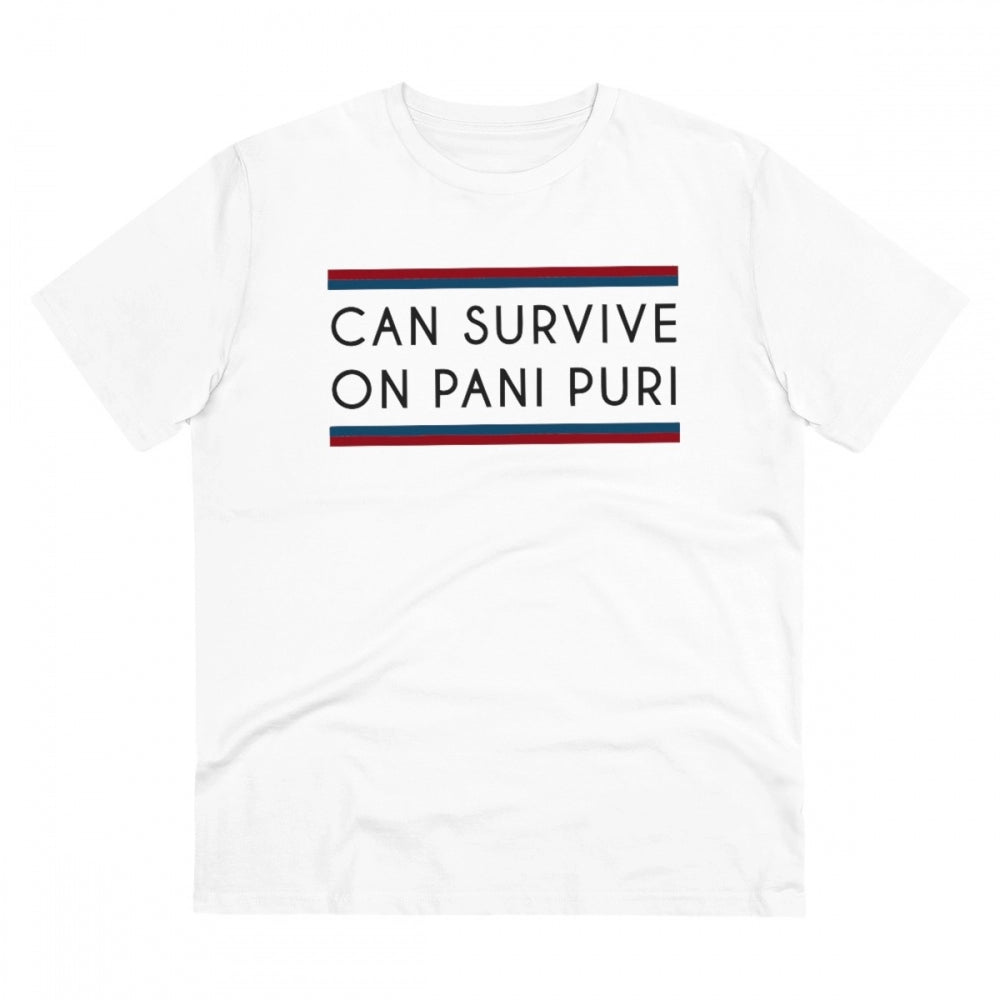 Snuggle Spot Men's PC Cotton Quotes Printed T Shirt (Color: White, Thread Count: 180GSM)