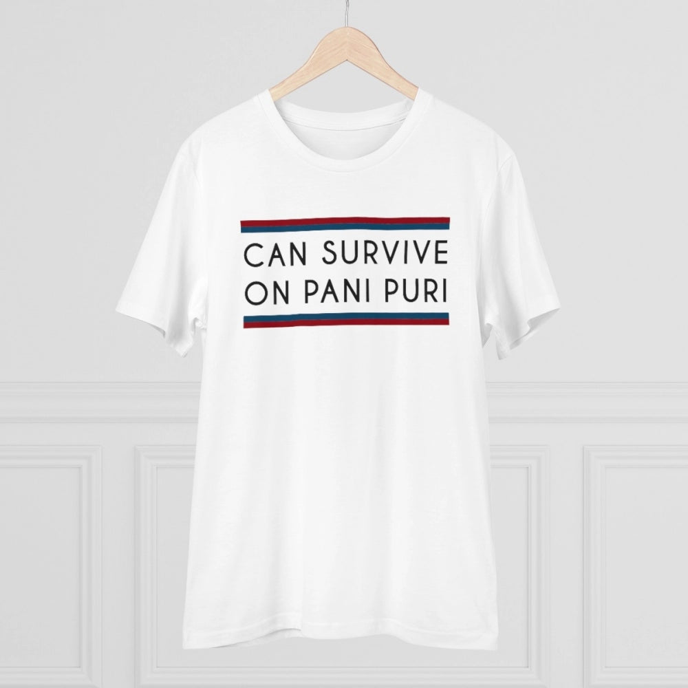 Snuggle Spot Men's PC Cotton Quotes Printed T Shirt (Color: White, Thread Count: 180GSM)