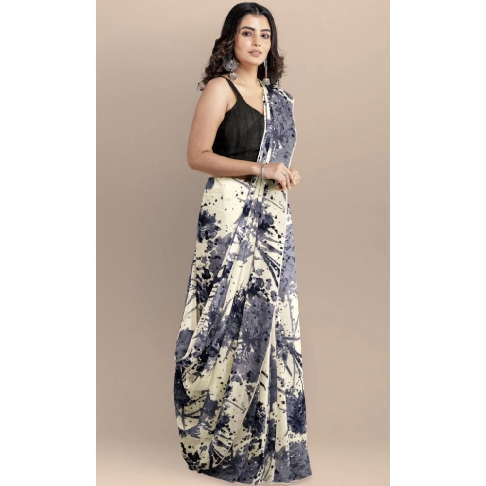 Snuggle Spot Women's Joya Silk Saree with Blouse (Black, 5-6 Mtrs)