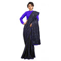 Snuggle Spot Women's Vichitra Saree with Blouse (Blue, 5-6 Mtrs)
