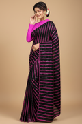 Snuggle Spot Women's Vichitra Saree with Blouse (Pink, 5-6 Mtrs)