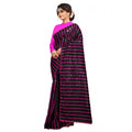 Snuggle Spot Women's Vichitra Saree with Blouse (Pink, 5-6 Mtrs)