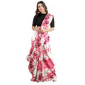 Snuggle Spot Women's Joya Silk Saree with Blouse (Pink, 5-6 Mtrs)