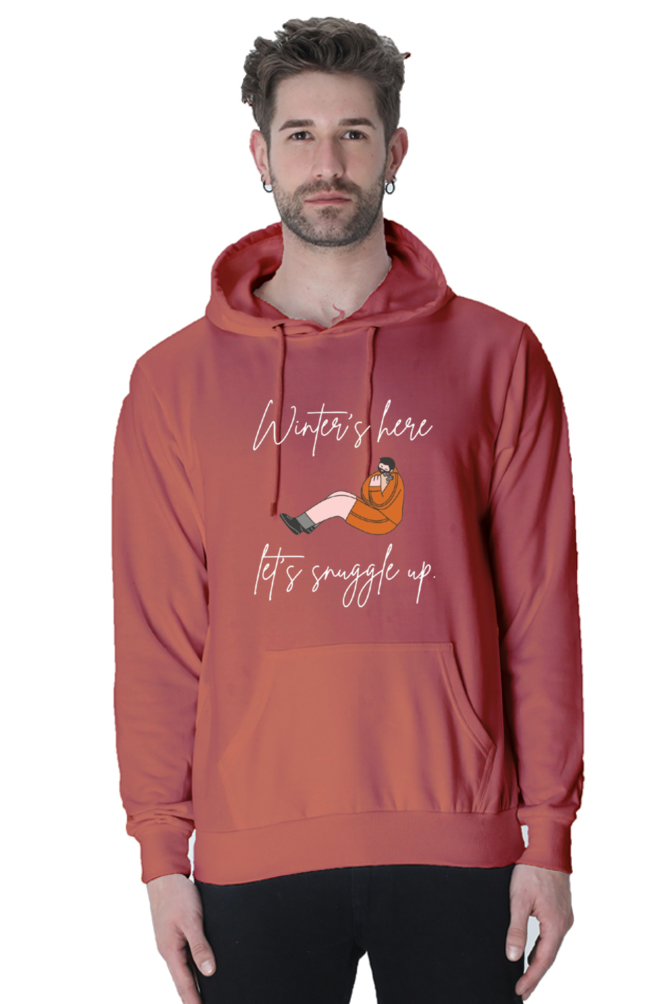Winters Here...lets snuggle up Hoodie Sweatshirt for Men