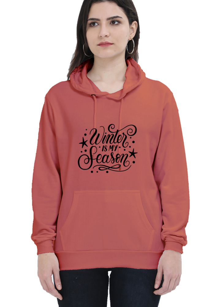 Winter Is My Season Lighter Shade Hoodie Sweatshirt for Women