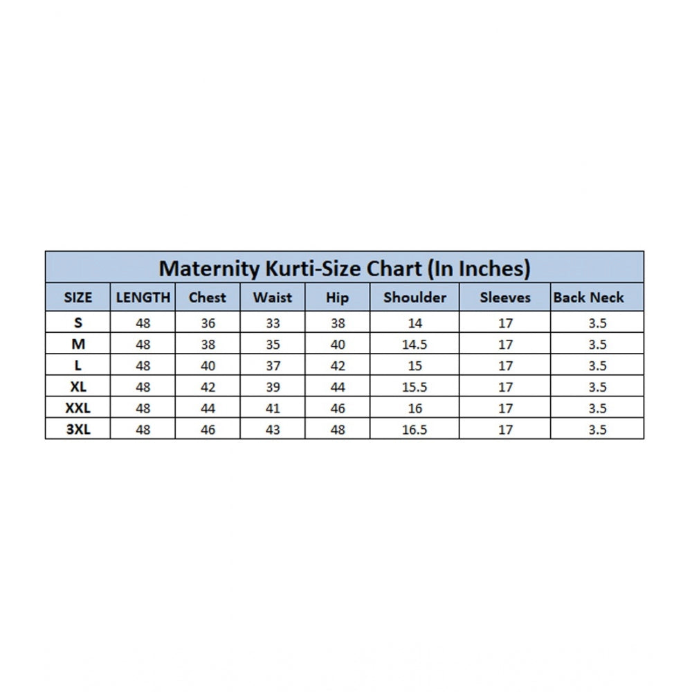 Snuggle Spot Women's Casual 3/4 Sleeve Printed Viscose Maternity Feeding Kurti (Brown)