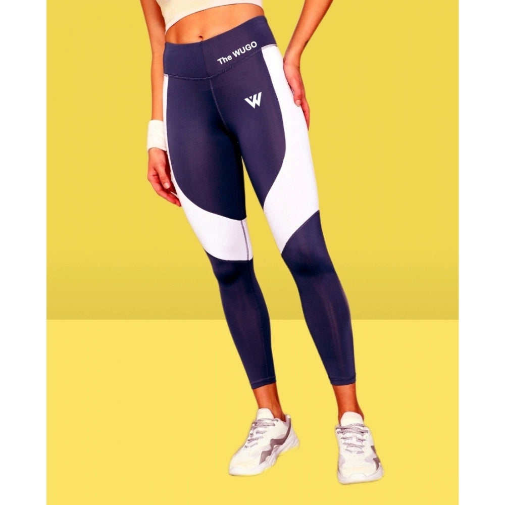 Snuggle Spot Women's Polyster Solid Sport Leggings (Purple)