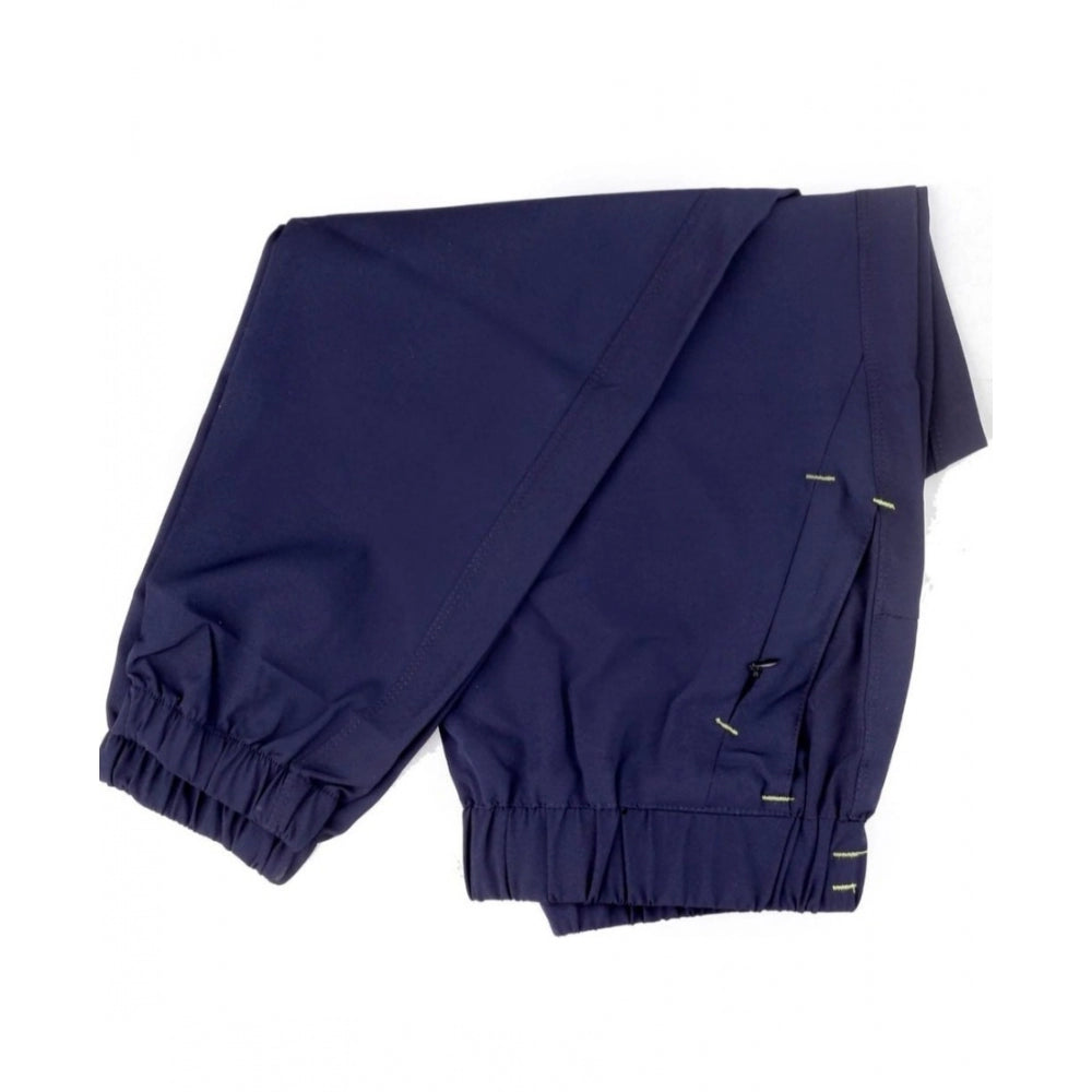 Snuggle Spot Men's Polyster Solid Track Pant-Lower (Navy Blue)
