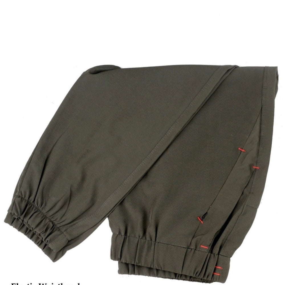 Snuggle Spot Men's Polyster Solid Track Pant-Lower (Dark Green)