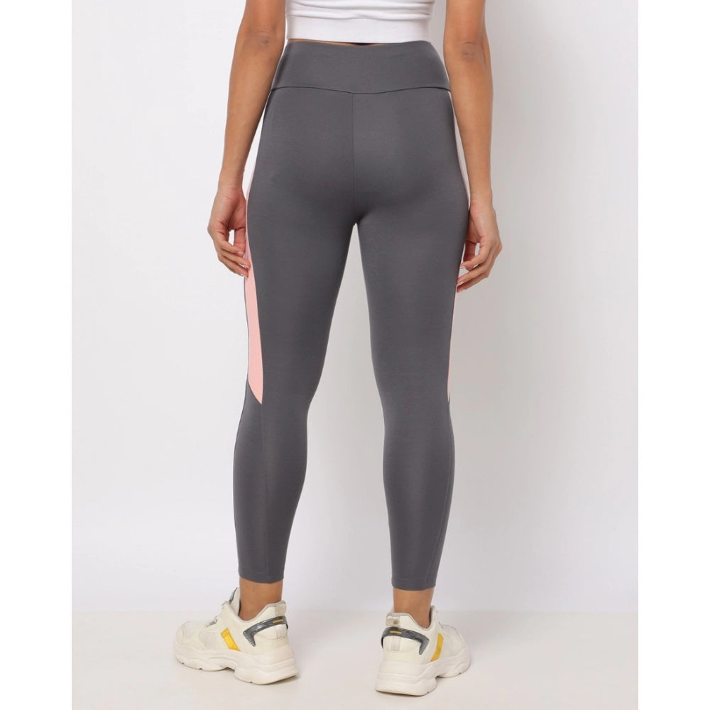 Snuggle Spot Women's Polyster Solid Sport Leggings (Grey)