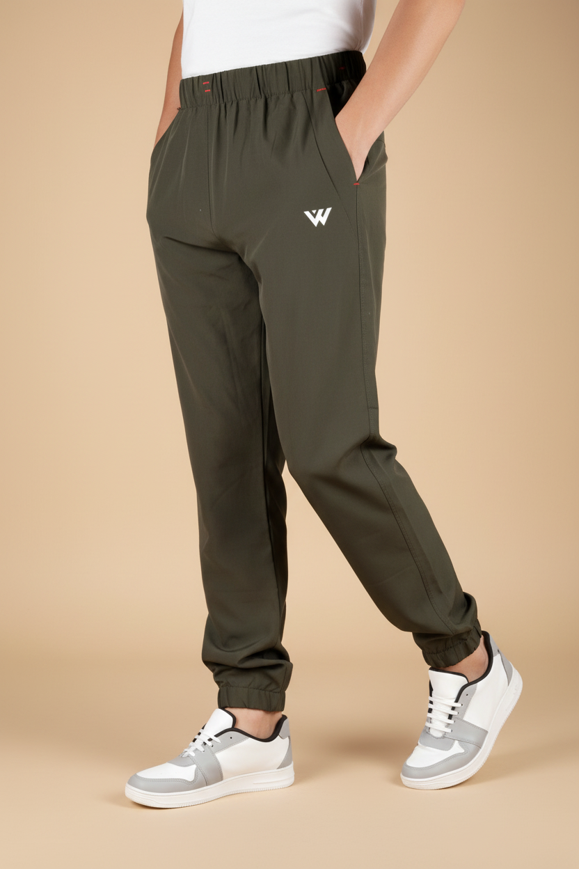Snuggle Spot Men's Polyster Solid Track Pant-Lower (Dark Green)