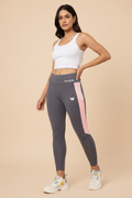 Snuggle Spot Women's Polyster Solid Sport Leggings (Grey)