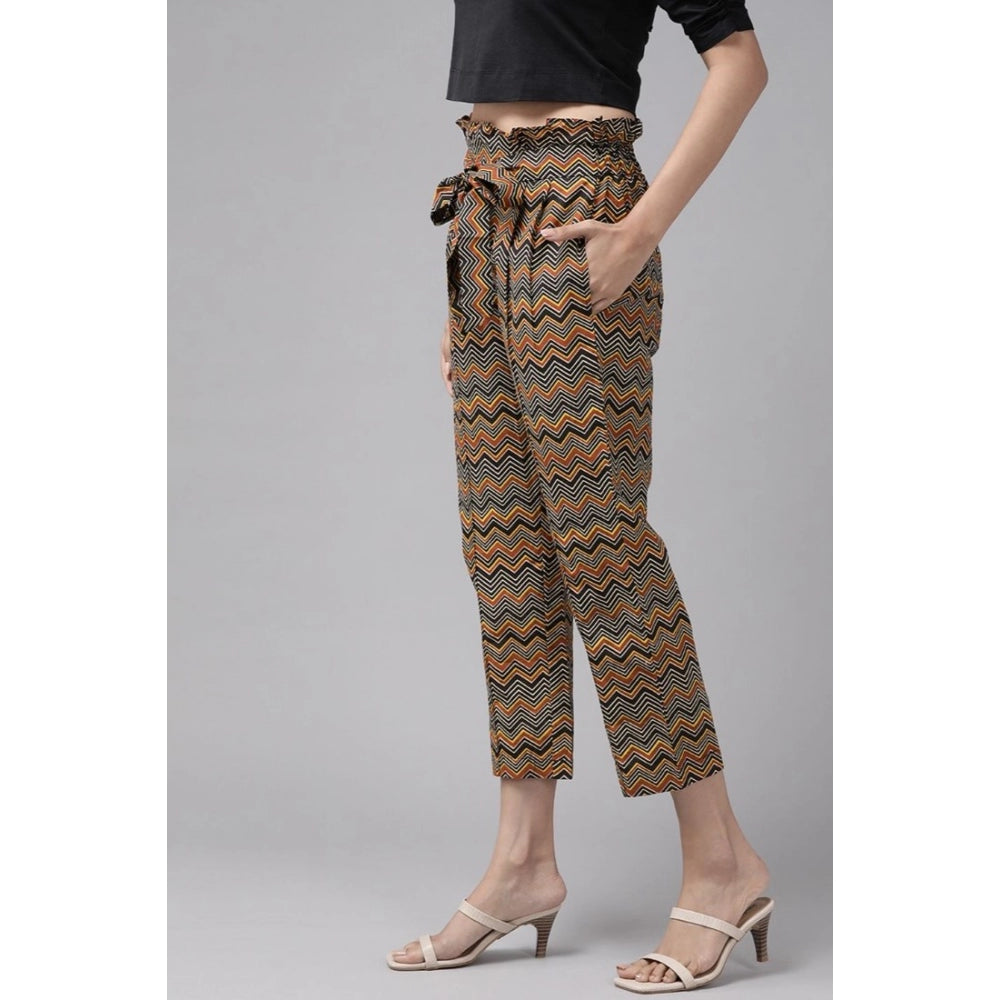 Snuggle Spot Women's Casual Printed Cotton Trouser Pant (MultiColor)