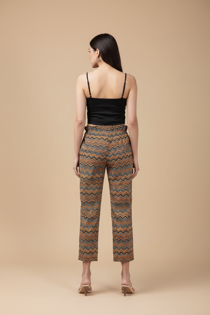 Snuggle Spot Women's Casual Printed Cotton Trouser Pant (MultiColor)
