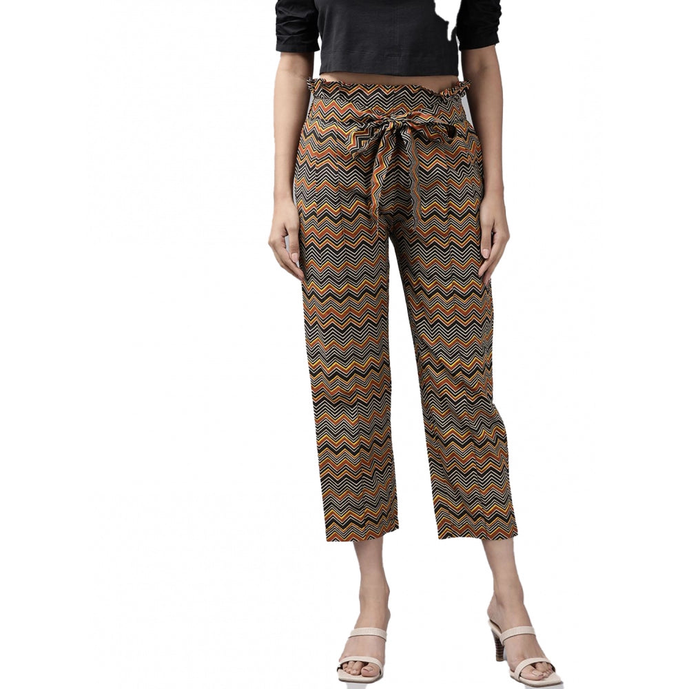 Snuggle Spot Women's Casual Printed Cotton Trouser Pant (MultiColor)