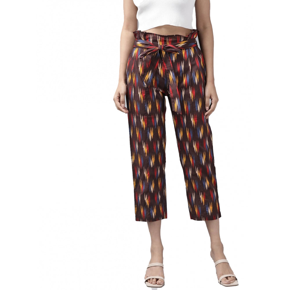Snuggle Spot Women's Casual Printed Cotton Trouser Pant (MultiColor)