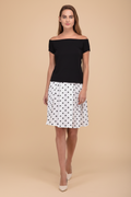 Snuggle Spot Women's Cotton Blend Solid Short Sleeves Dress (Black)